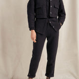 Nomos Cropped Black Boucle Jacket