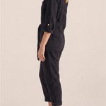 ILIO NEMA Pan Black Boucle Jumpsuit SIDE