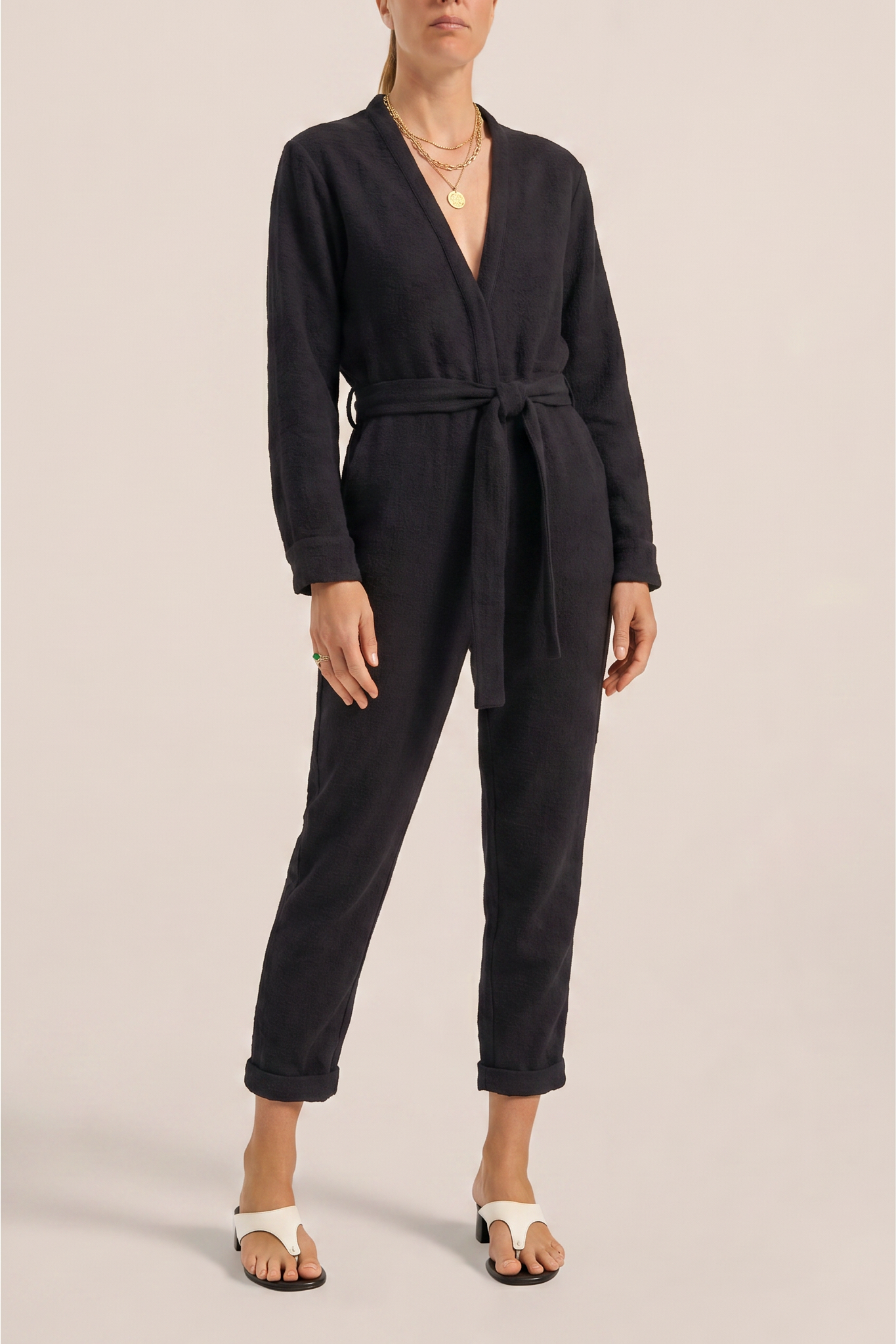 ILIO NEMA Pan Black Boucle Jumpsuit
