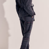 Cadmus Navy Boucle Stripe Pants