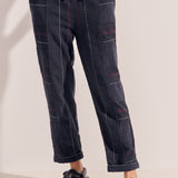 Cadmus Navy Boucle Stripe Pants