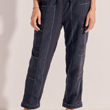 Cadmus Navy Boucle Stripe Pants