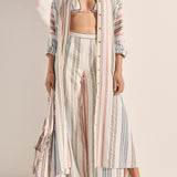 Pollux Byron Stripe Maxi Caftan Dress