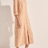 Ajax Camel Stripe Shirtdress