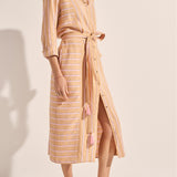 Ajax Camel Stripe Shirtdress