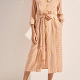 Sample - Camel Stripe Ajax Dress