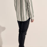 Adonis Green Cyprus Stripe Men's Shirt