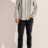 Adonis Green Cyprus Stripe Men's Shirt