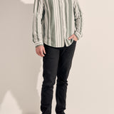 Adonis Green Cyprus Stripe Men's Shirt