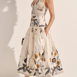 Aphrodite Cream Batik Print Dress