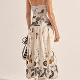 Aphrodite Cream Batik Print Dress