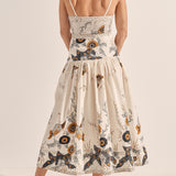 Aphrodite Cream Batik Print Dress