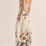 Aphrodite Cream Batik Print Dress