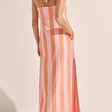 Sample - Xora Stripe Dion Strapless Dress