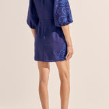 Sample - Navy Applique Coeus Dress
