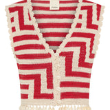 Clythie Graphic Crochet Vest