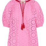 Lucidia Red & Pink Eyelet Top