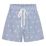 Remus Stripe Eyelet Voile Shorts