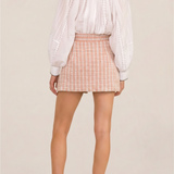 Blush Prometheus Mini Wrap Skirt