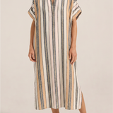 ILIO NEMA Castor Blue Fez Stripe Caftan