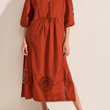 Sample - Circe Picante Lace Poplin Dress - Medium