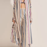 Pollux Naxos Stripe Maxi Caftan Dress