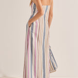 Dione Naxos Stripe Strapless Dress