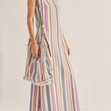 Dione Naxos Stripe Strapless Dress