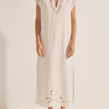 Phanes White Eyelet Caftan