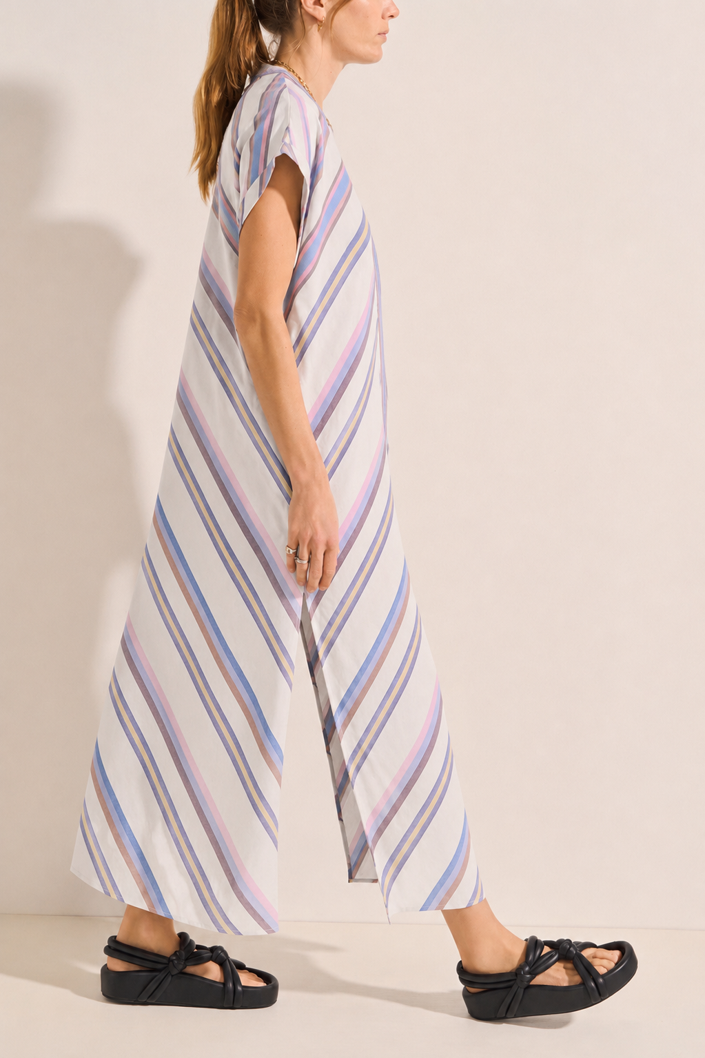ILIO NEMA Cythera Thessa Stripe Caftan SIDE