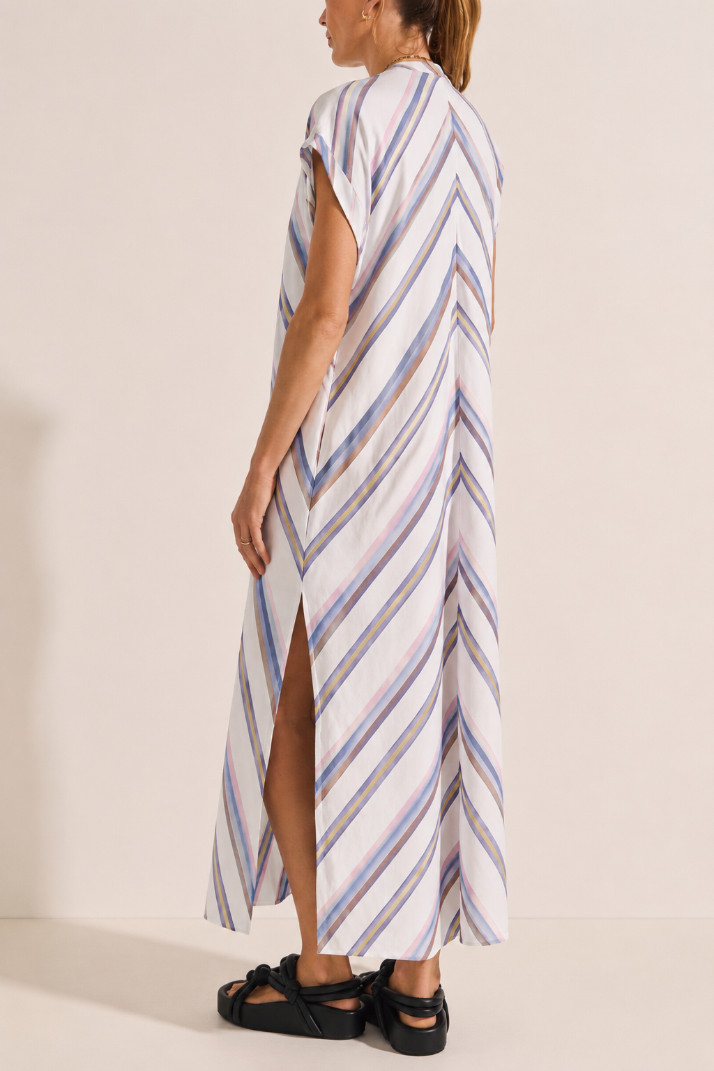ILIO NEMA Cythera Thessa Stripe Caftan BACK
