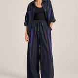 Elysian Navy Poplin Pants