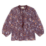 Sample - Euthenia Brown Batik Print Blouse