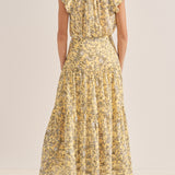 Sample - Yellow Batik Print Maxi Skirt