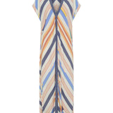 Cythera Blue Broken Stripe Caftan