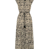 Rhea Black Batik Voile Dress
