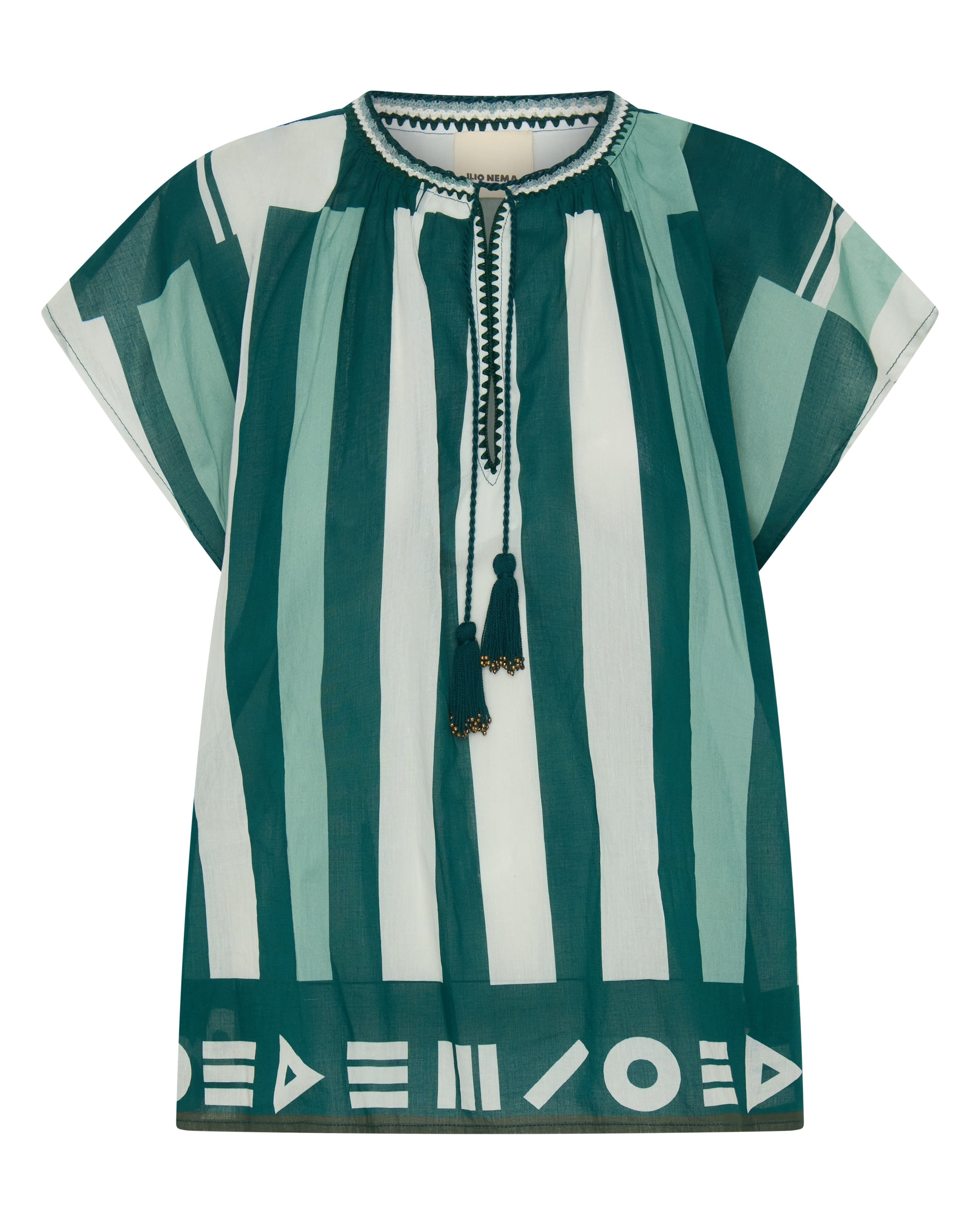 ILIO NEMA Ossa Green Sarong Voile Top