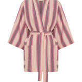 ILIO NEMA Ariane Pink Mykonos Stripe Robe GHOST