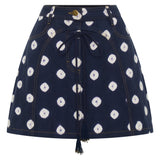 Plato Ditsy Tie Dye Denim Skirt