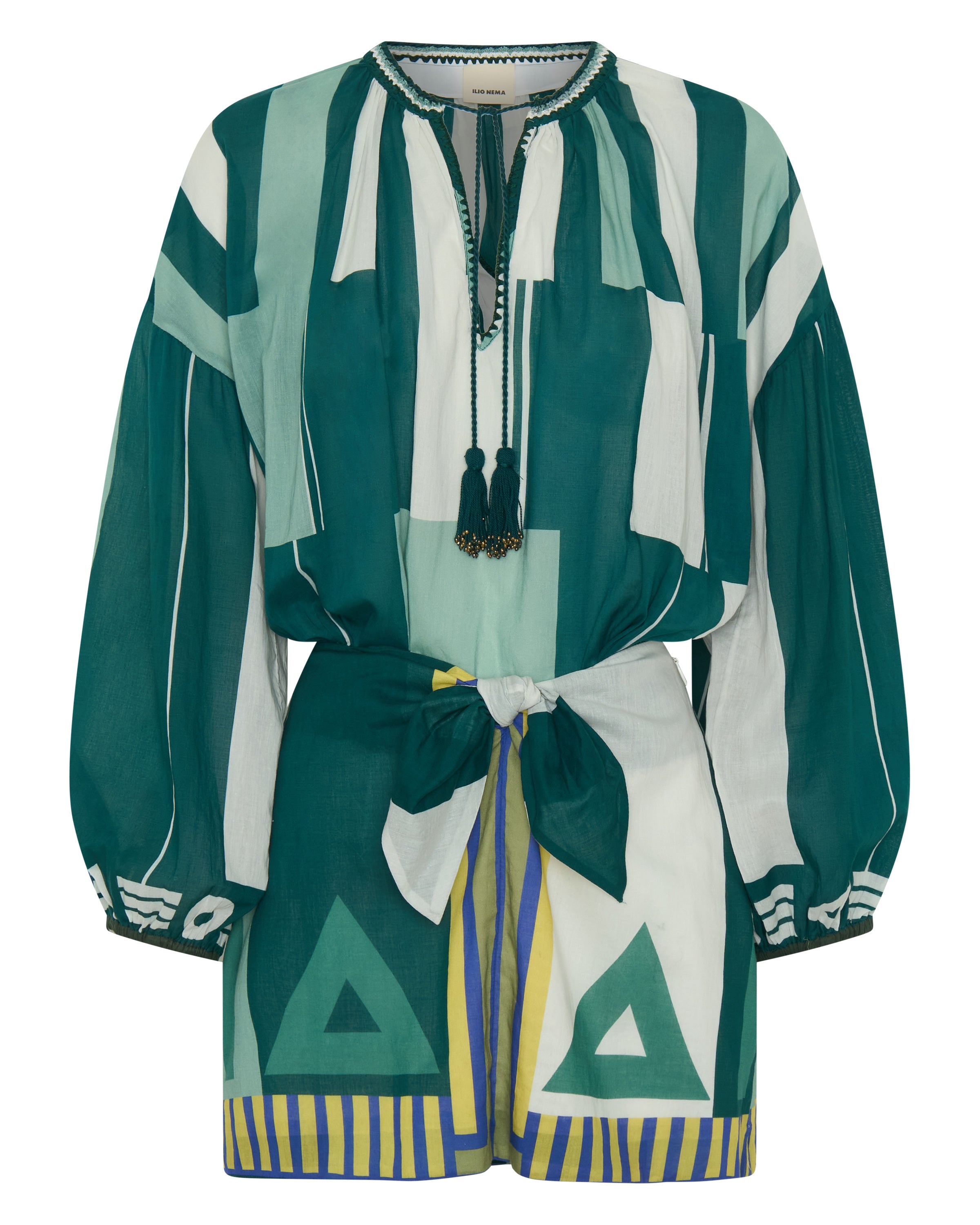 ILIO NEMA Elder Green Sarong Voile Dress