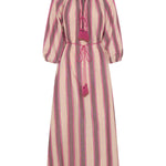ILIO NEMA Priam Pink Mykonos Stripe Caftan GHOST