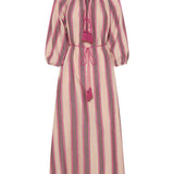 ILIO NEMA Priam Pink Mykonos Stripe Caftan GHOST
