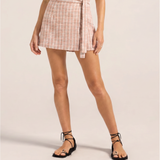Blush Prometheus Mini Wrap Skirt