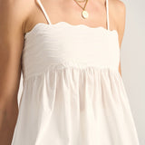 Pronce White Poplin Top