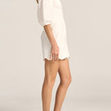 Leda White Poplin Dress