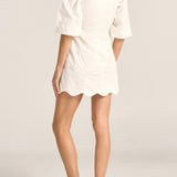 Leda White Poplin Dress
