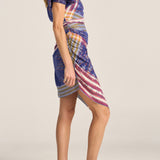 Aegina Ikat Scarf Print Dress