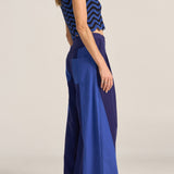 Freya Blue Patchwork Pants