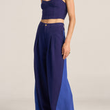 Freya Blue Patchwork Pants