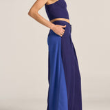 Freya Blue Patchwork Pants